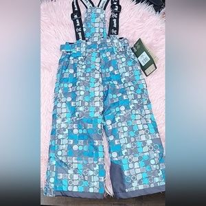 Kamik Kids Convertible Ski Bibs Blue Radiance.  Size 4 yrs  / 104